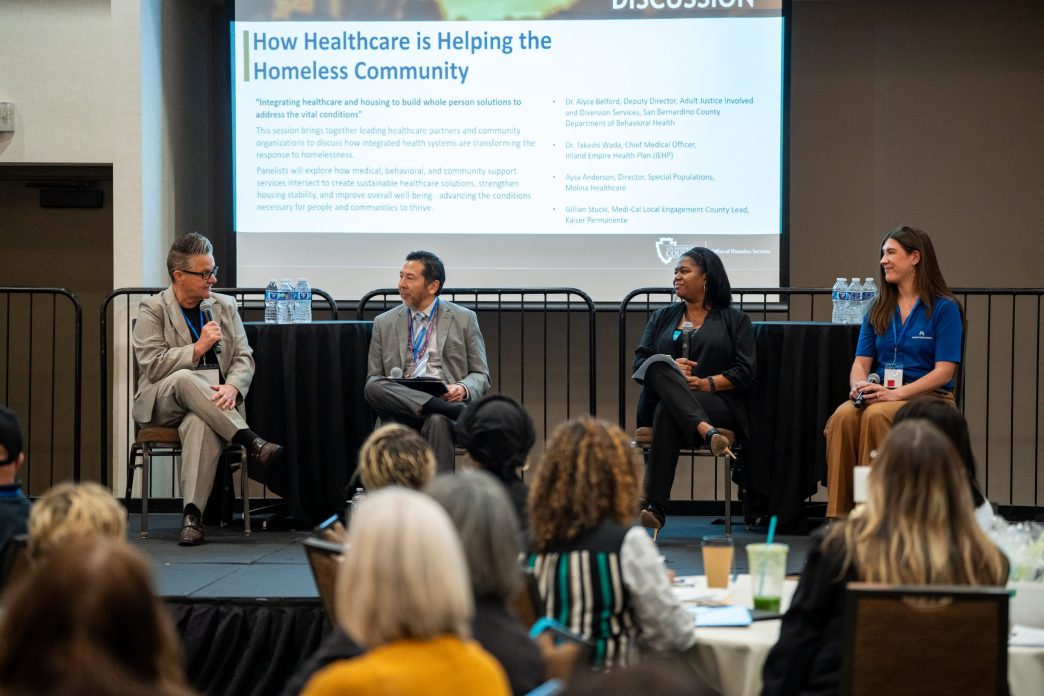 Panelists discuss efforts to address homelessness in San Bernardino County at the annual Homeless Summit in March at the DoubleTree Hotel in San Bernardino.