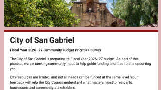 San Gabriel budget survey.