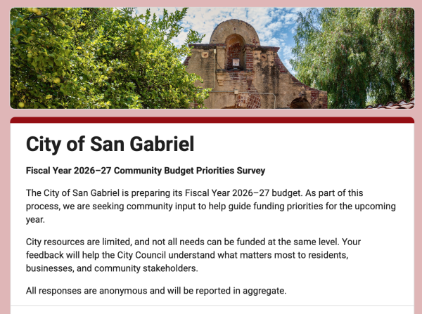 San Gabriel budget survey.