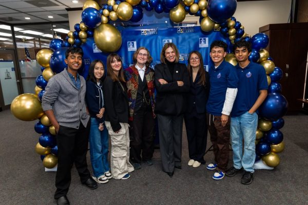 Mayor Patricia Lock Dawson, fourth from right, celebrates the city's Most Remarkable Teens with event participants last year.