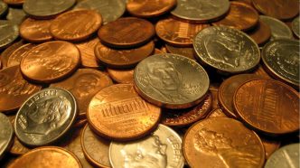 Coins, nickels, dimes, pennies