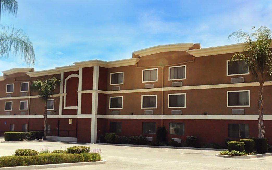 The All Star Lodge in San Bernardino is a former hotel that provide temporary housing for people experiencing homelessness.