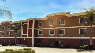 The All Star Lodge in San Bernardino is a former hotel that provide temporary housing for people experiencing homelessness.