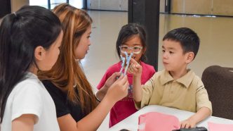 STEMsters work on a project.