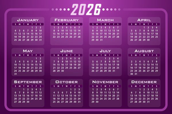 2026 Calendar.