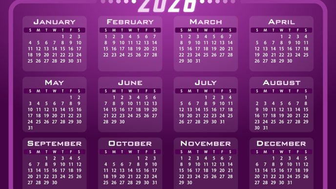 2026 Calendar.