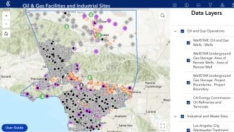 This map with zooming capability enables residents to locate potentially hazardous sites in LA County.