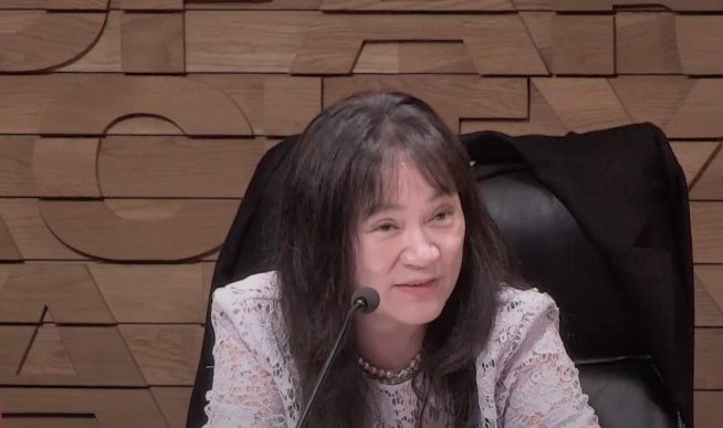Arcadia Councilwoman Sharon Kwan discusses the 2026-27 budget prior to casting the lone dissenting vote against the spending plan on June 16, 2026.