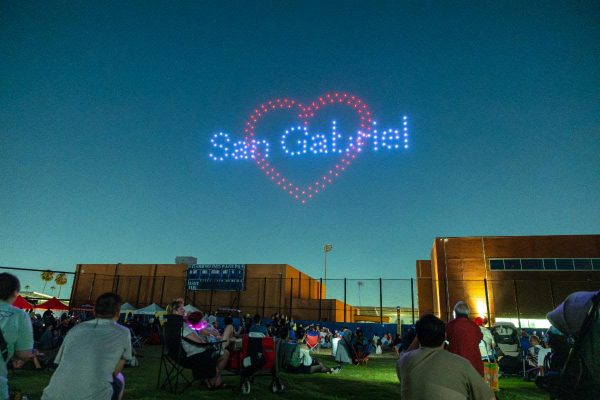 July 4 drone show in San Gabriel.