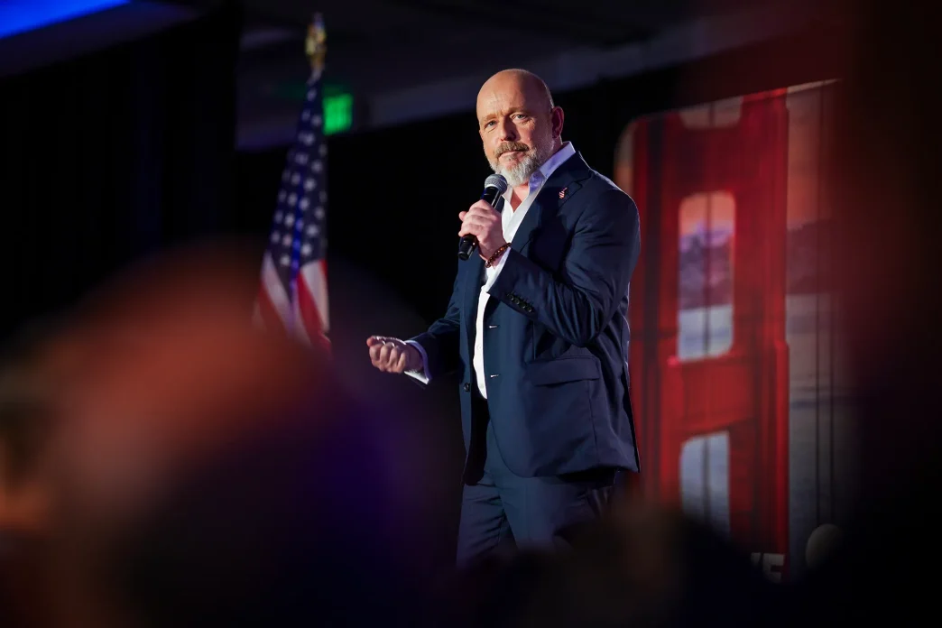 Republican gubernatorial candidate Steve Hilton on election night June 2 in Huntington Beach.