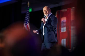 Republican gubernatorial candidate Steve Hilton on election night June 2 in Huntington Beach.