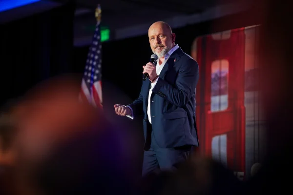 Republican gubernatorial candidate Steve Hilton on election night June 2 in Huntington Beach.