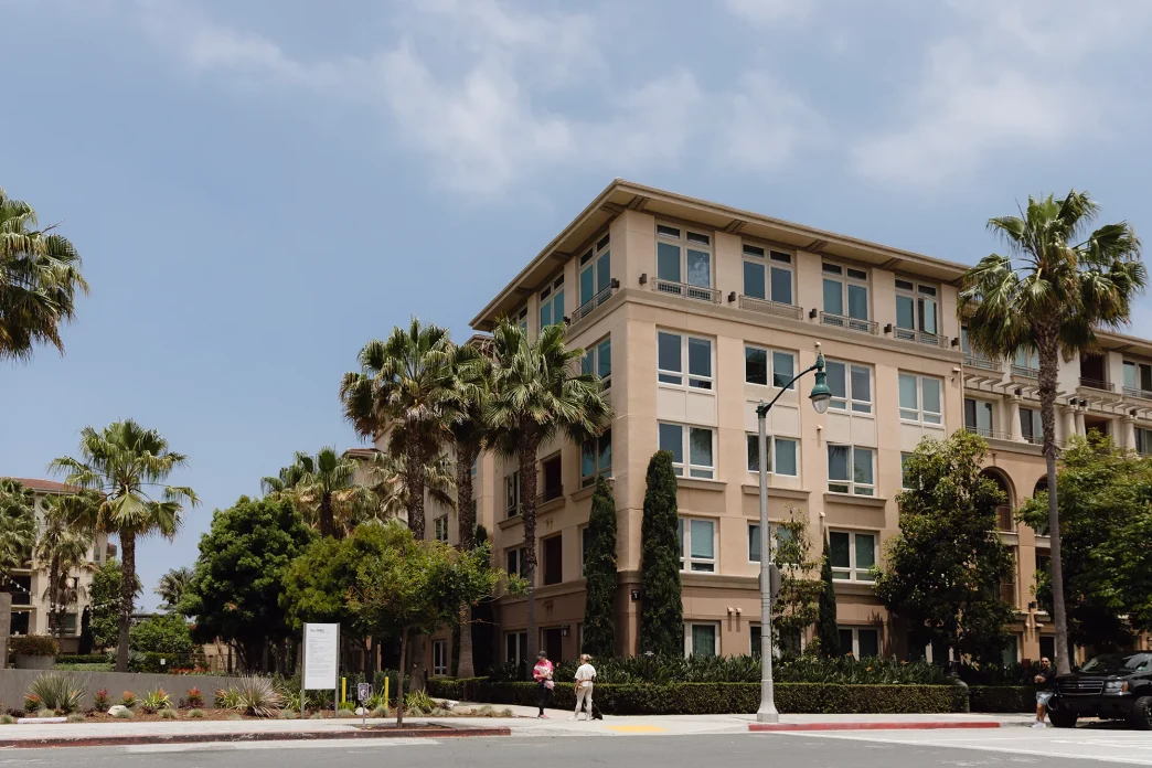 An apartment complex in the Playa Vista neighborhood of Los Angeles on June 4, 2024.
