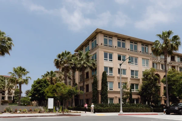 An apartment complex in the Playa Vista neighborhood of Los Angeles on June 4, 2024.