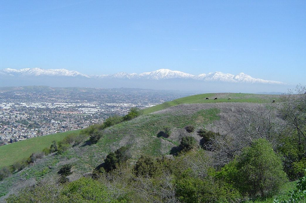 The San Gabriel Valley, as seen from the Puente Hills.