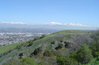 The San Gabriel Valley, as seen from the Puente Hills.
