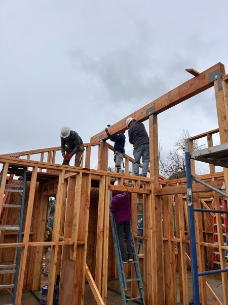 SGV Habitat for Humanity volunteers build a home in Altadena in February 2026.