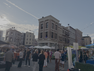 The Paramount Studios backlot decorated in a safari theme for the 51st Concern Foundation Block Party.