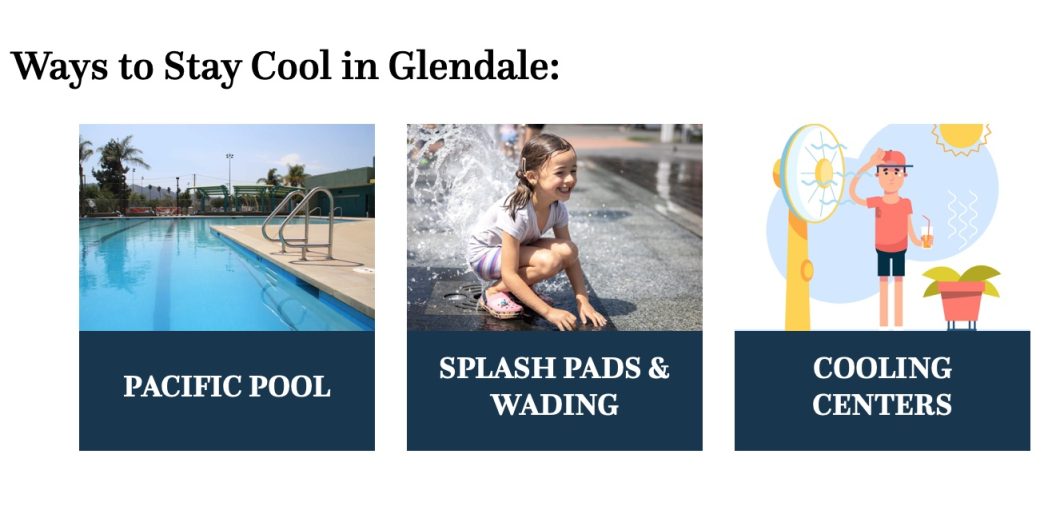 Glendale public cooling options during extreme heat.