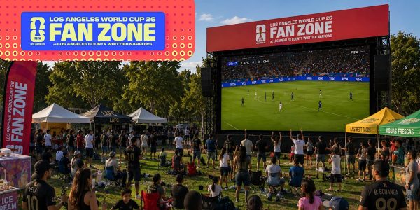 The Los Angeles World Cup 26 Fan Zone at Los Angeles County's Whittier Narrows Recreation Area.