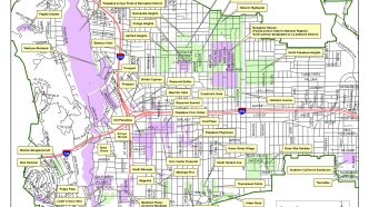 Pasadena's districts for historic and landmark properties.