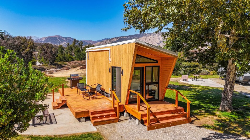 The tiny home rental at Yucaipa Regional Park.