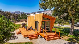 The tiny home rental at Yucaipa Regional Park.