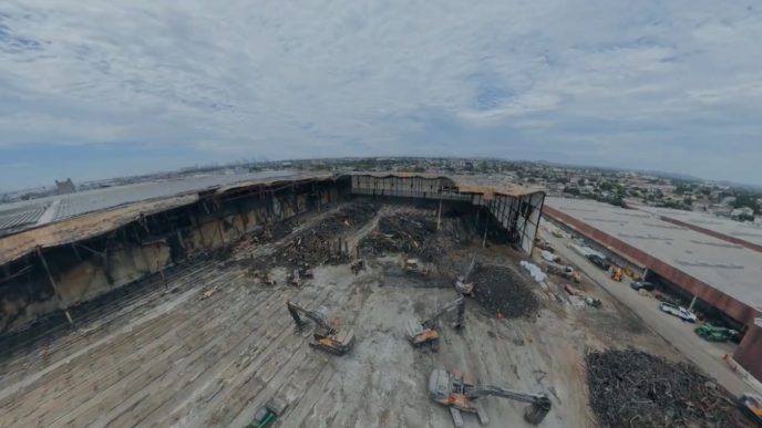 Cleanup of tons of rotting food continues at the Lineage Logistics warehouse in Boyle Heights.