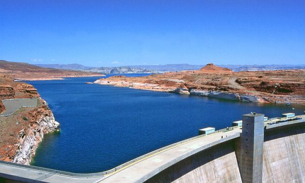 The Glen Canyon Dam at Lake Powell.