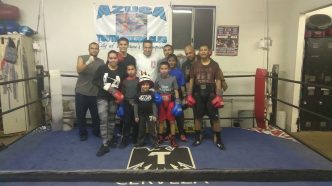 Members of the Azusa Youth Boxing Club.