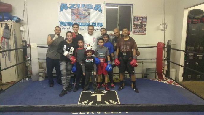 Members of the Azusa Youth Boxing Club.