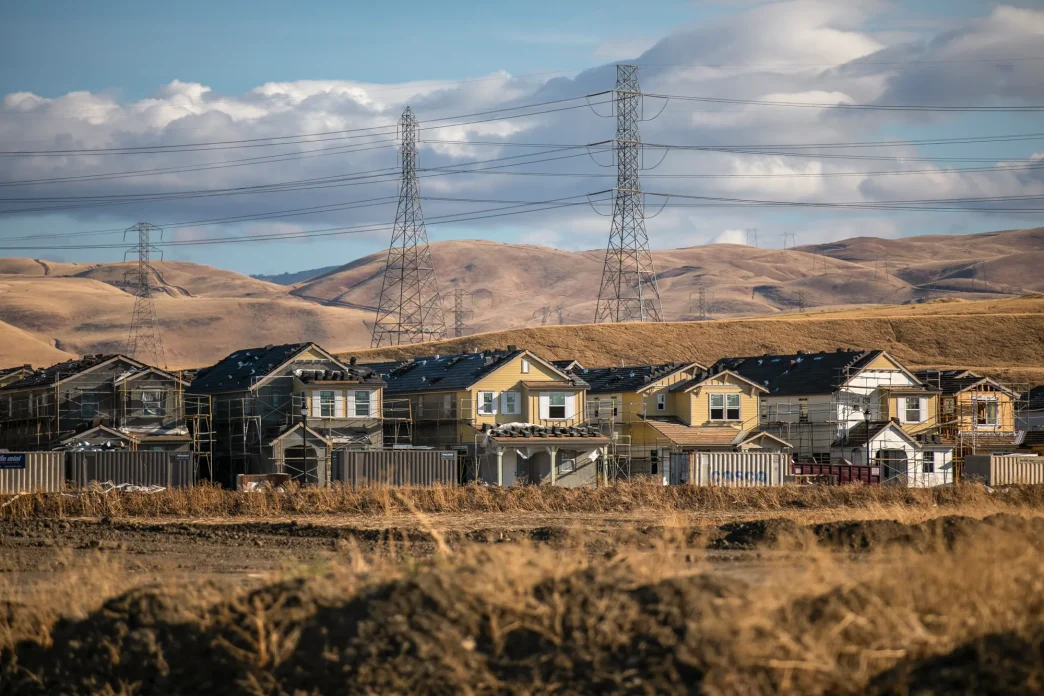 New homes under construction in Mountain House on May 28, 2022.