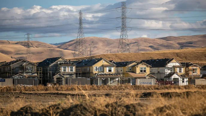 New homes under construction in Mountain House on May 28, 2022.