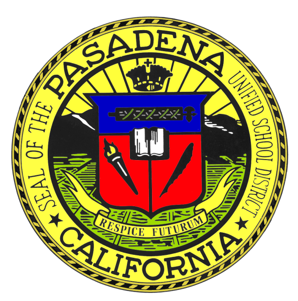 The seal of the Pasadena Unified School District.