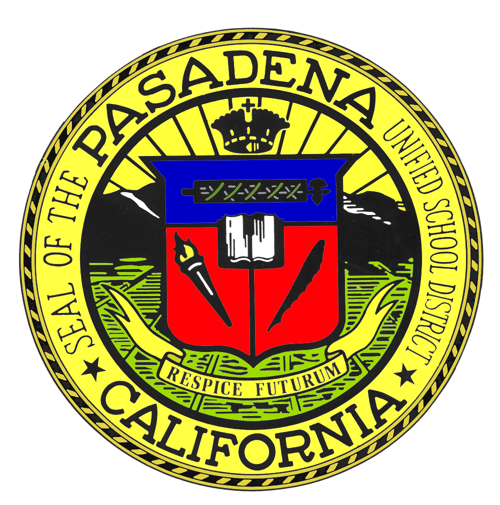The seal of the Pasadena Unified School District.