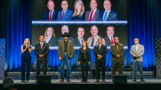 County officials on stage at the 2026 State of the County event.
