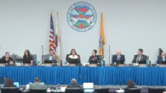 San Bernardino City Council members attend their meeting on Oct. 20, 2026.