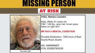 Ramiro Ayau, 81, went missing in Duarte.