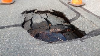 Pothole, street repair, roads.