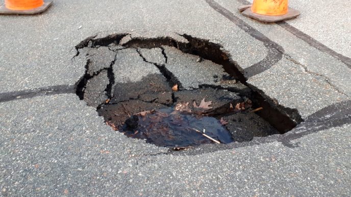 Pothole, street repair, roads.