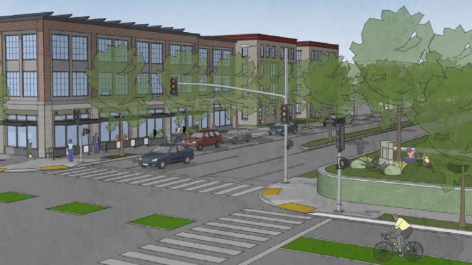 A artist's concept of the proposed Black Legacy District in northwestern Pasadena.